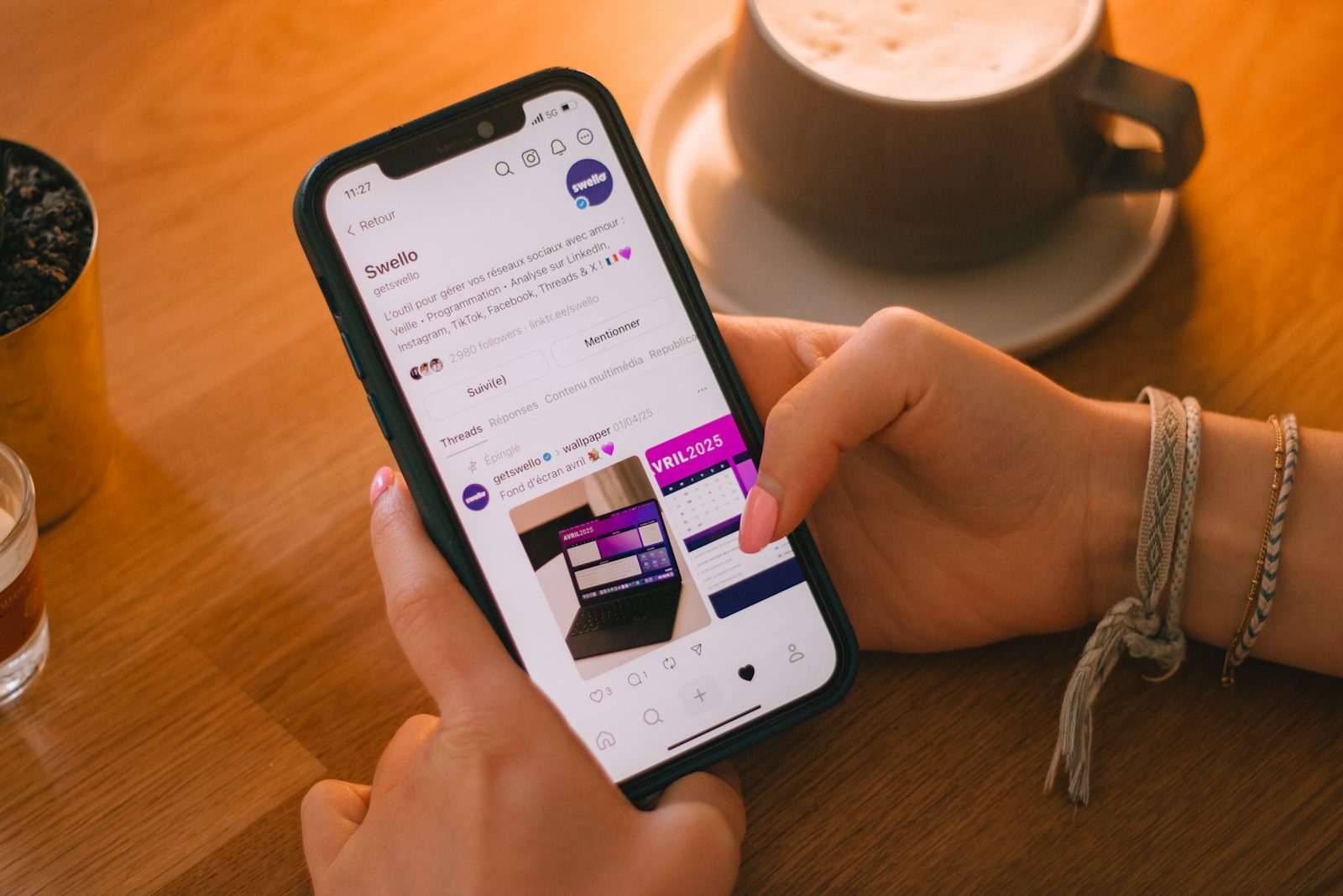 Person browsing a social media feed on a smartphone, representing Felconix social media marketing strategy services